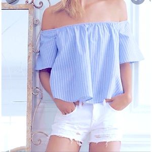 Off the shoulder dress top!